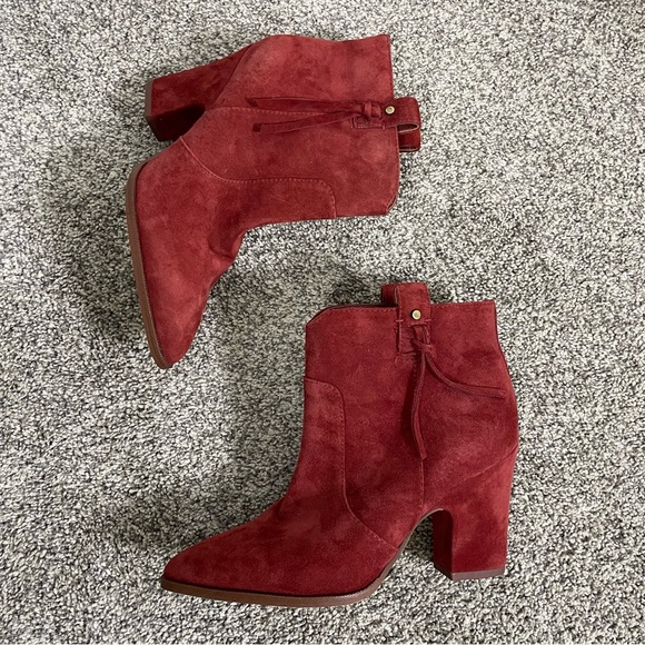 Sam Edelman || Niomie Suede Western Booties in Paprika Size 6.5 - Picture 5 of 8